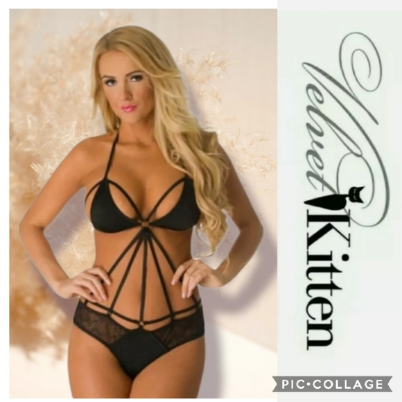 MEDIUM Velvet Kitten sexy teddy - Picture 2 of 13